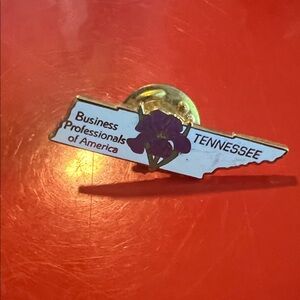 Tennessee State Pin with Purple Accent